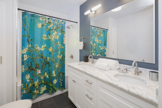 Almond Blossoms Vincent Van Gogh Restored Shower Curtain - Art Unlimited