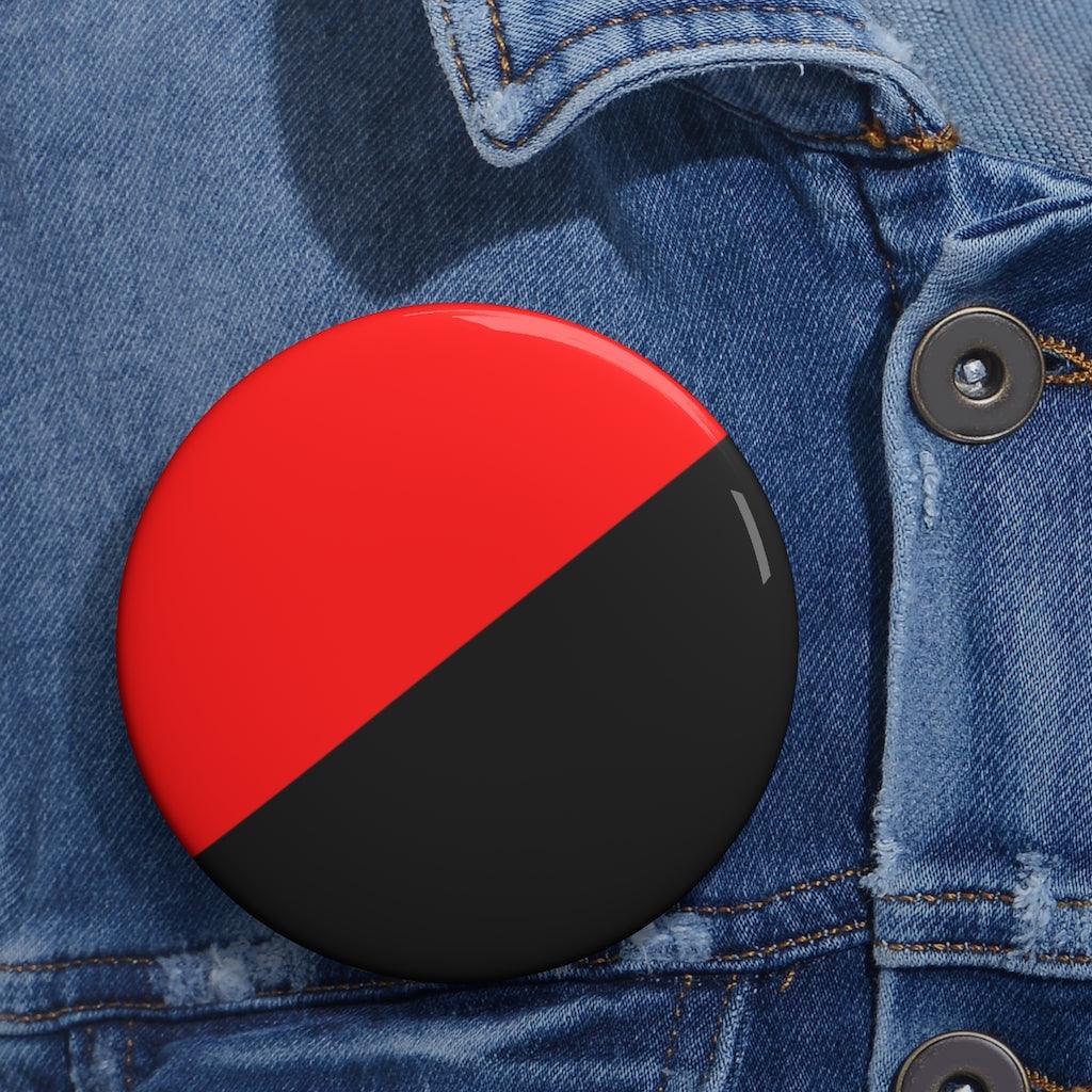 Anarcho Syndicalist Flag Pin Button - Art Unlimited