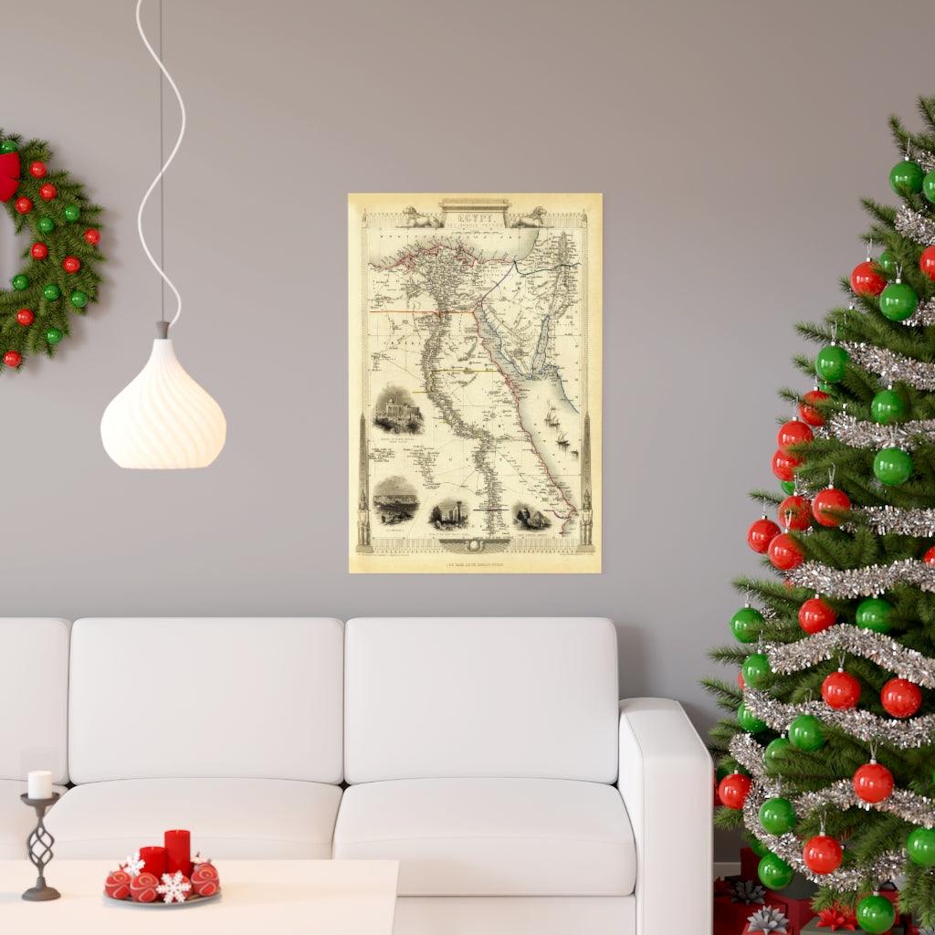 Ancient Map Of Egypt 1851 Print Poster - Art Unlimited
