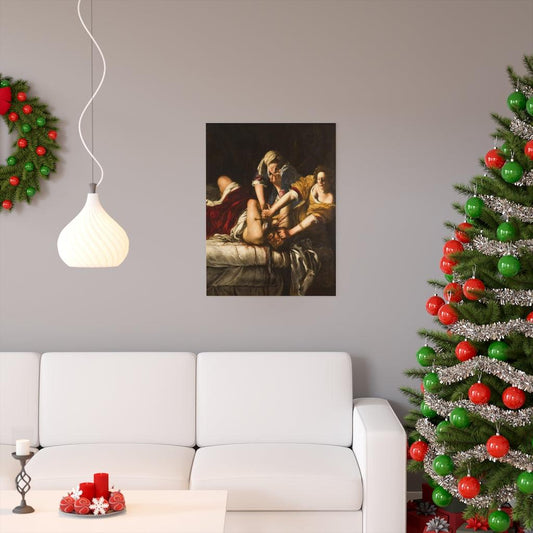 Artemisia Gentileschi - Judith Beheading Holofernes 1614 Print Poster - Art Unlimited