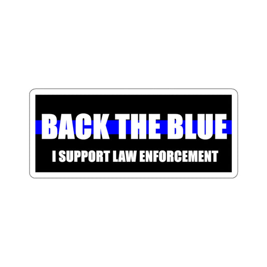 Back The Blue I Support Law Enforcement Sticker