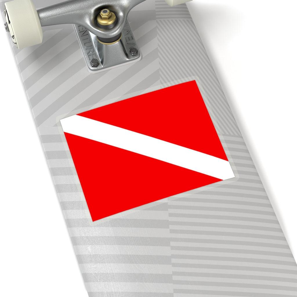Scuba Diving Diver Flag Sticker - Art Unlimited