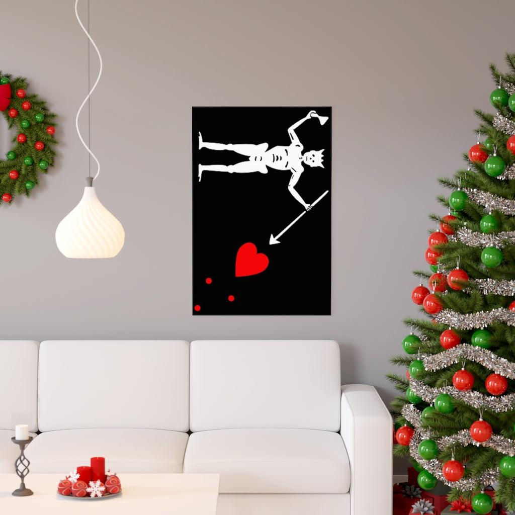 Pirate Flag Of Blackbeard By Edward Teach Print Poster - Art Unlimited
