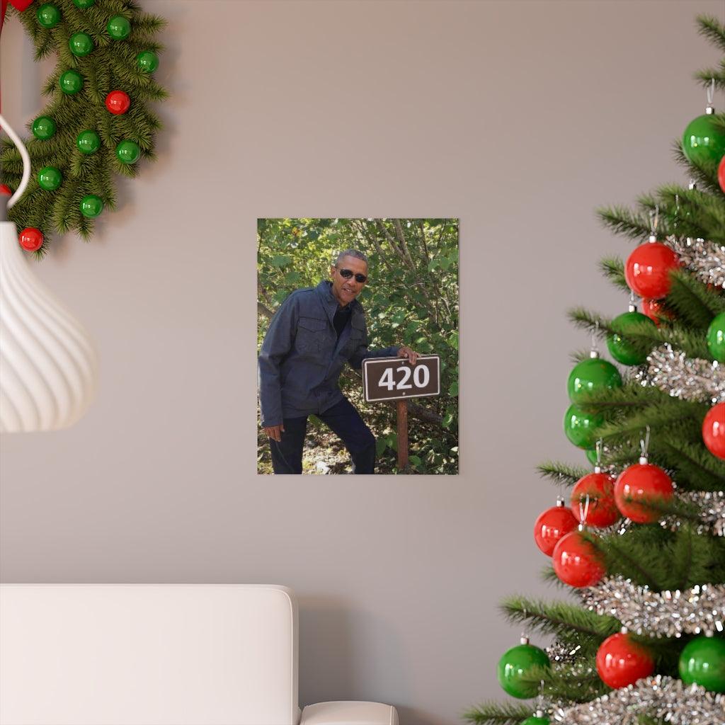 Barack Obama 420 Meme Print Poster - Art Unlimited