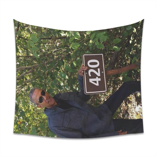 Barack Obama 420 Meme Wall Tapestry - Art Unlimited