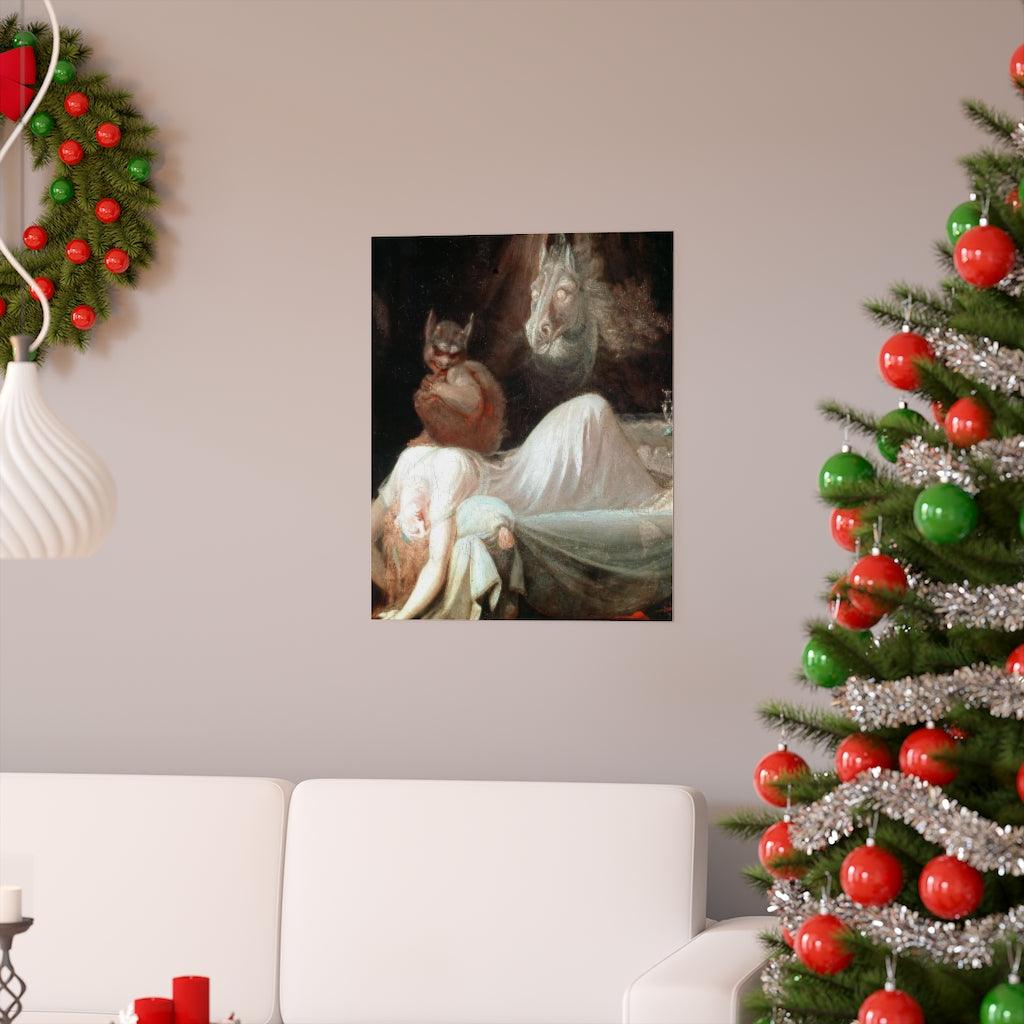 The Nightmare Woman Horse Spirit Demon Romantic Painting By Henry Fuseli Repro Print Poster - Art Unlimited