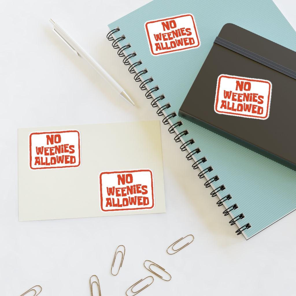No Weenis Allowed Sticker Sheet - Art Unlimited