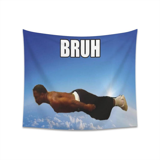 Bruh Flying Midget Meme Wall Tapestry - Art Unlimited