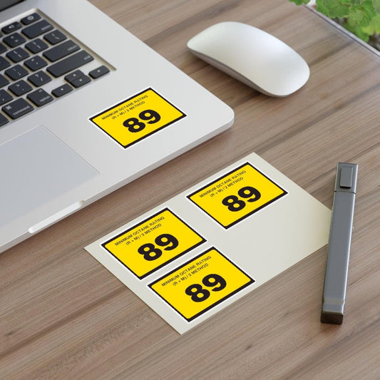 89 Octane Gas Sticker Sheet - Art Unlimited