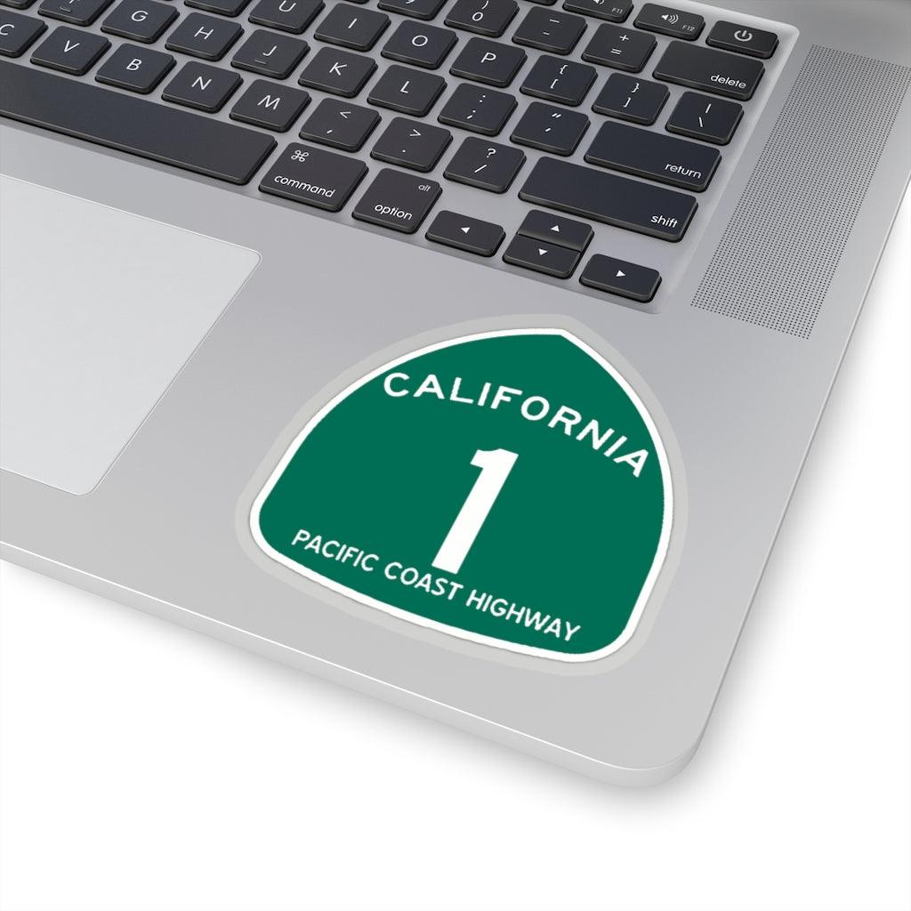 California 1 Pacific Coast Highway Sign Sticker - Art Unlimited