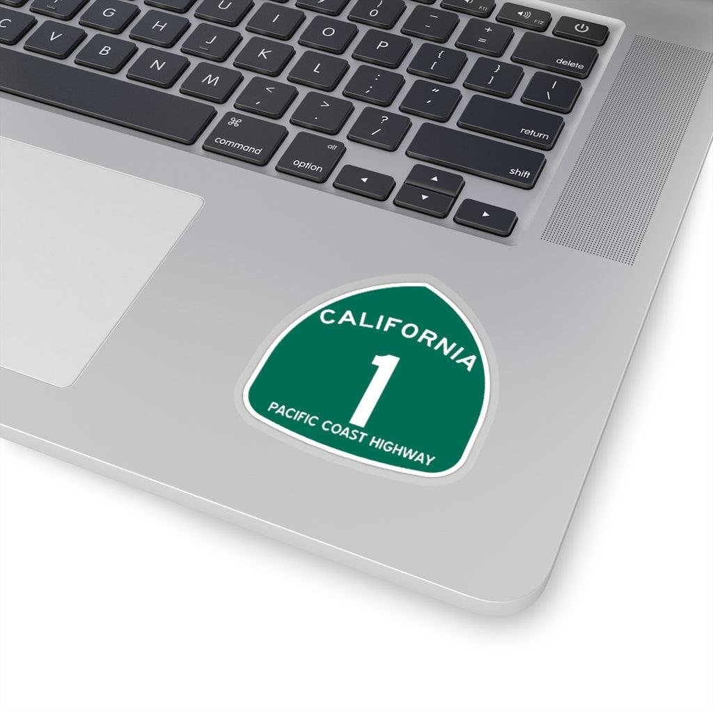 California 1 Pacific Coast Highway Sign Sticker - Art Unlimited