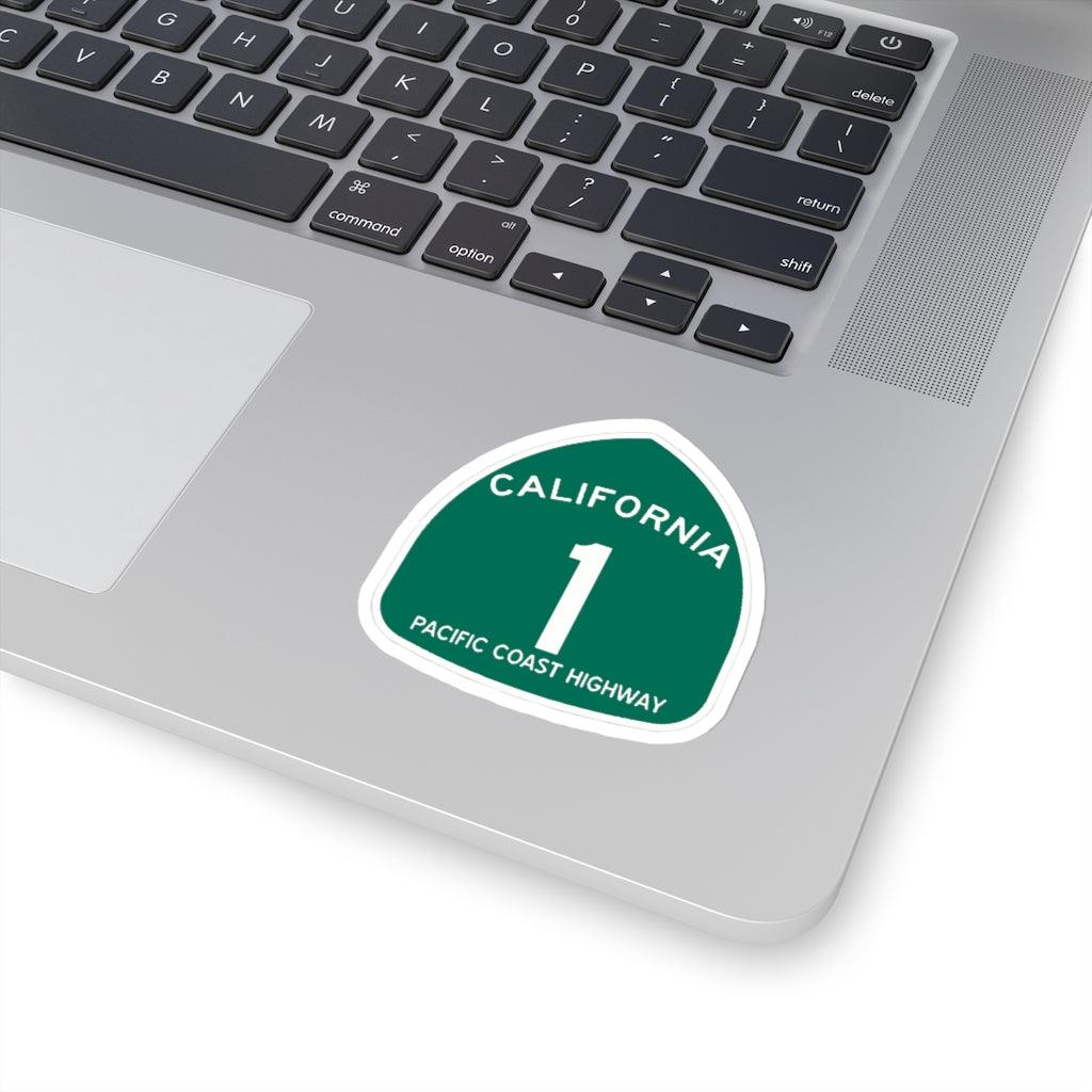 California 1 Pacific Coast Highway Sign Sticker - Art Unlimited