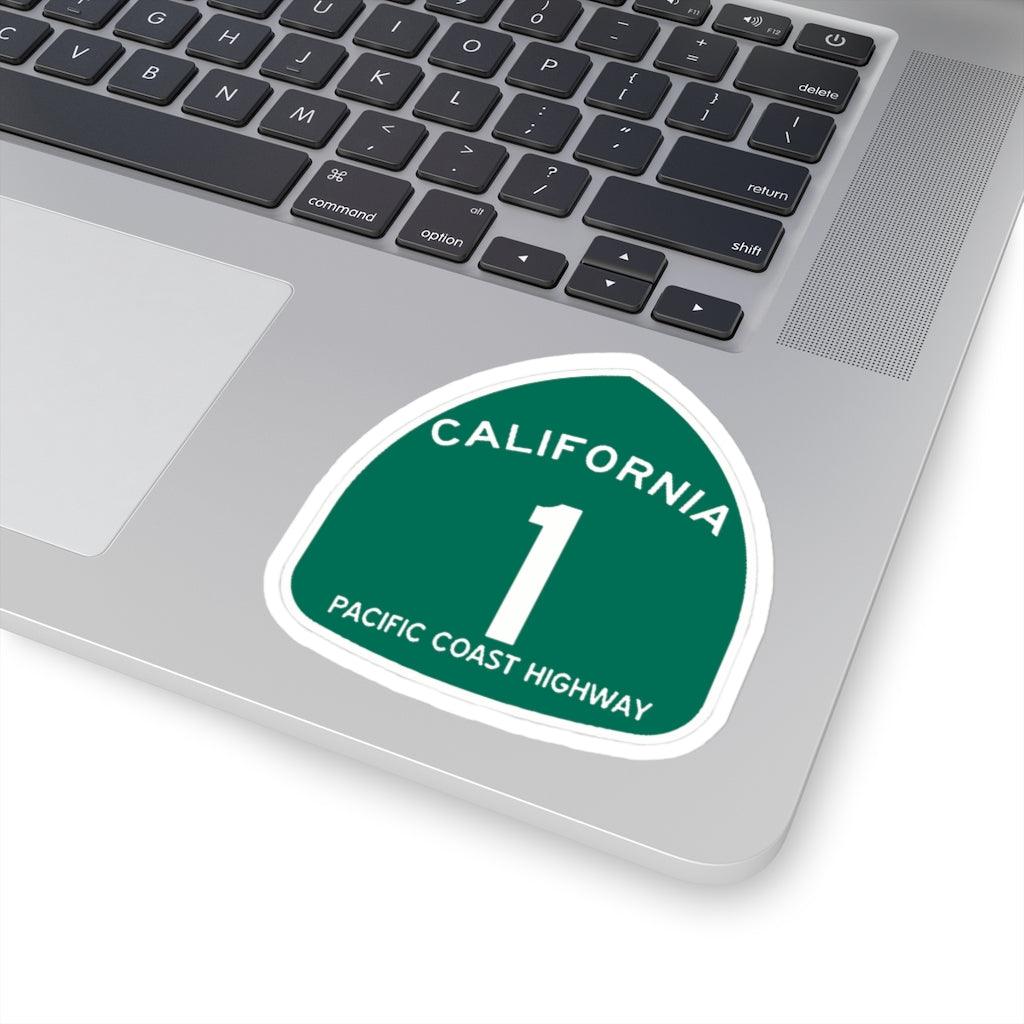 California 1 Pacific Coast Highway Sign Sticker - Art Unlimited