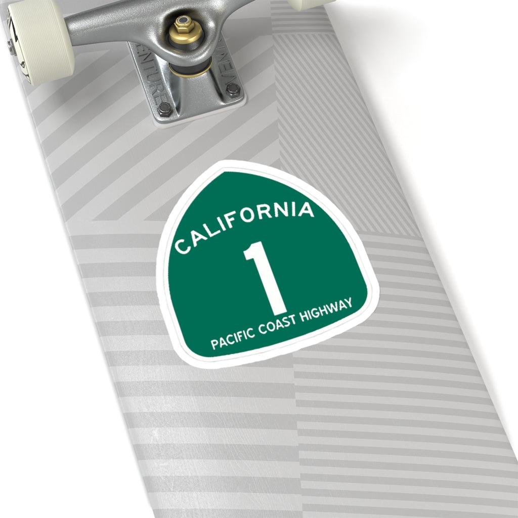 California 1 Pacific Coast Highway Sign Sticker - Art Unlimited