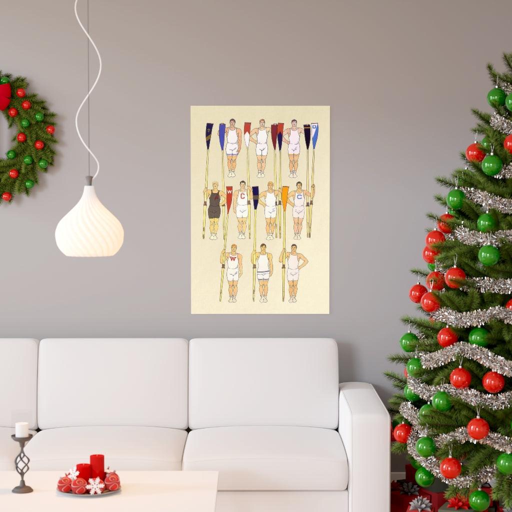 College Crews Rowing Ivy League Crew Print Poster - Art Unlimited