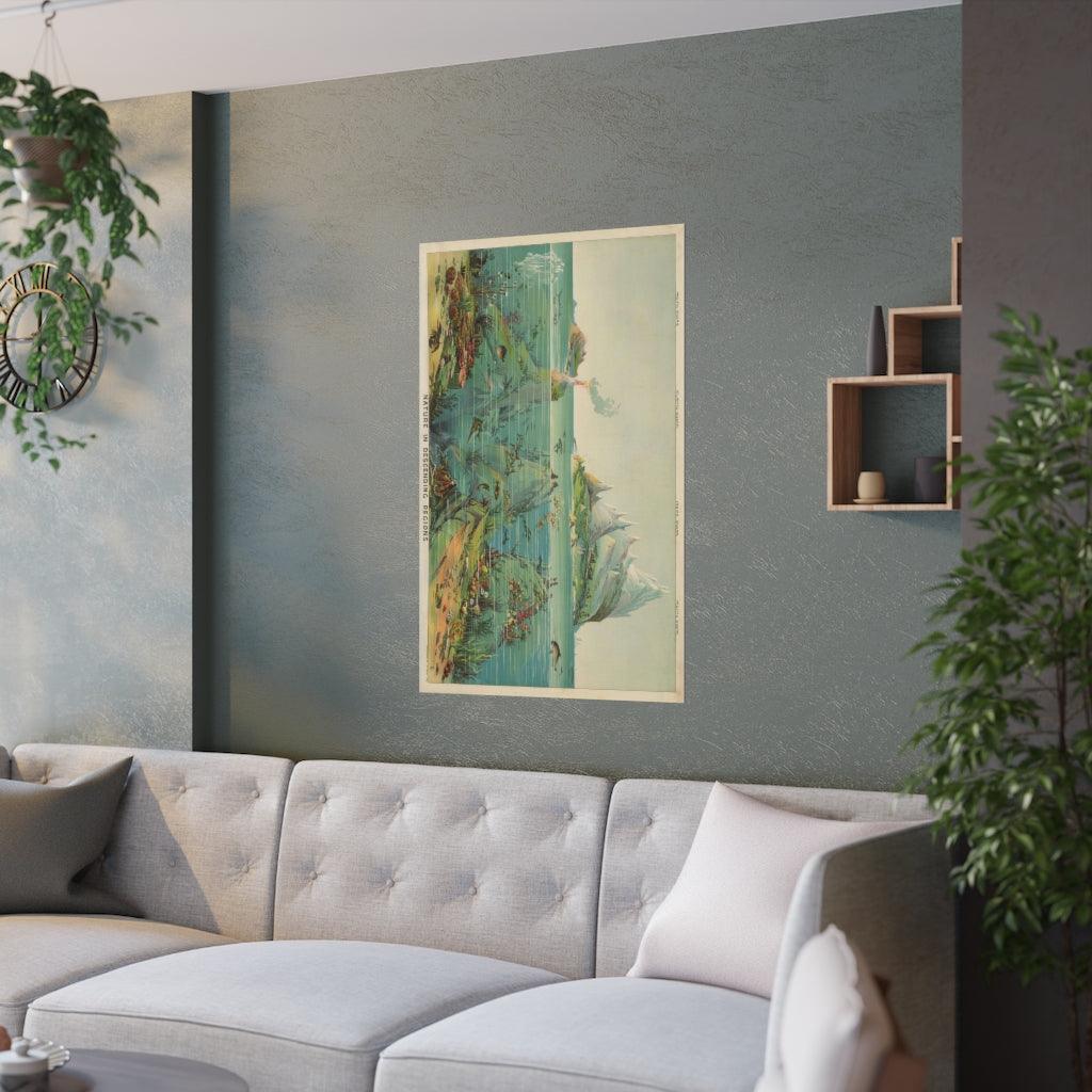 Nature In Descending Regions Chart Levi Walter Yaggy 1893 Print Poster - Art Unlimited