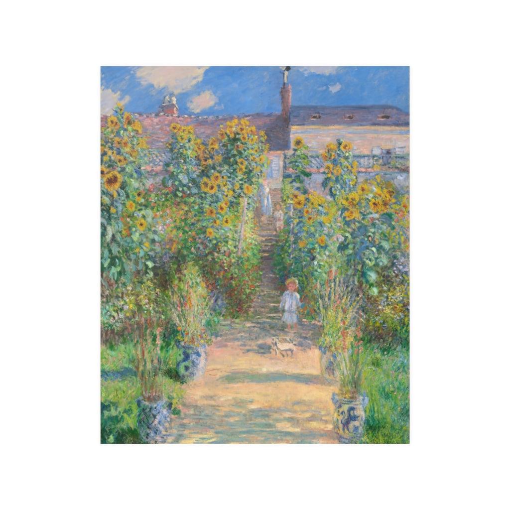 The Artist's Garden At Vetheuil By Claude Monet Print Poster - Art Unlimited