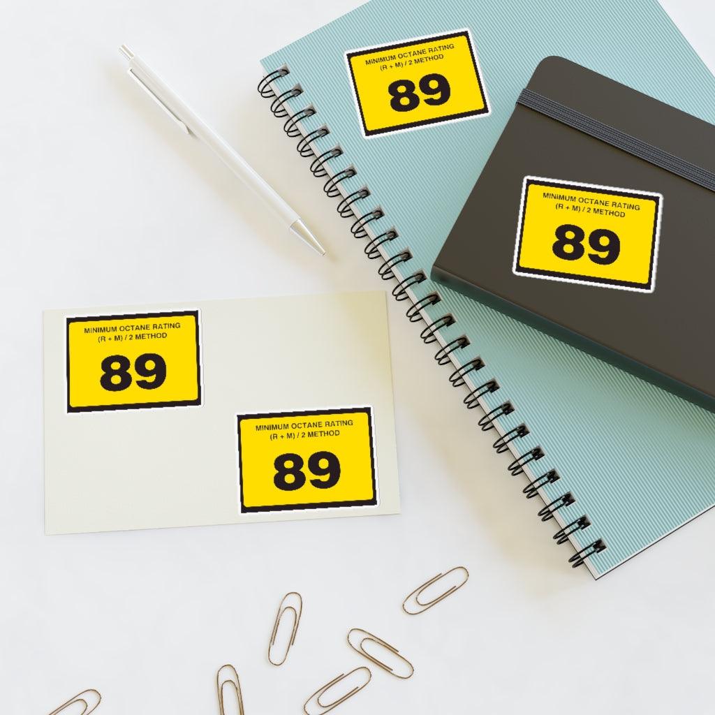 89 Octane Gas Sticker Sheet - Art Unlimited