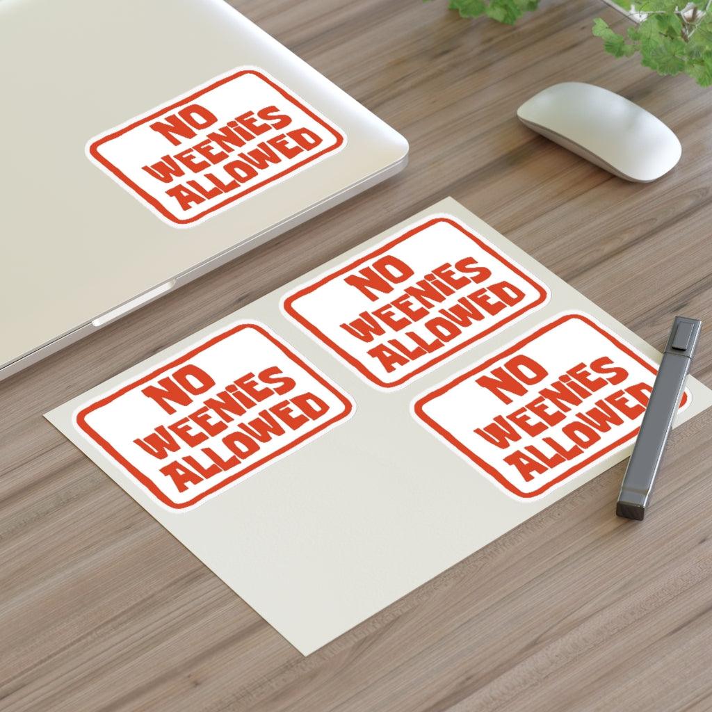 No Weenis Allowed Sticker Sheet - Art Unlimited