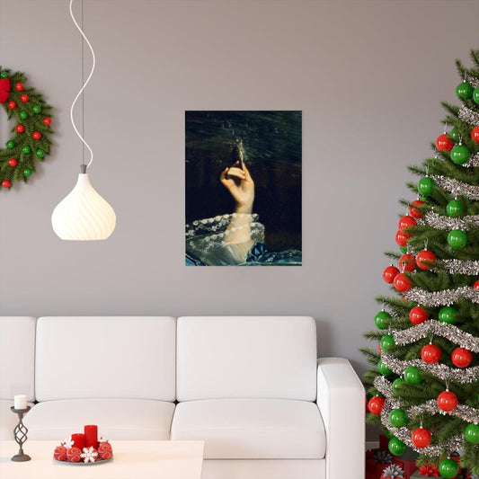 Dark Academia- Victorian Academia Decor Mysterious Painting Of A Hand Print Poster - Art Unlimited