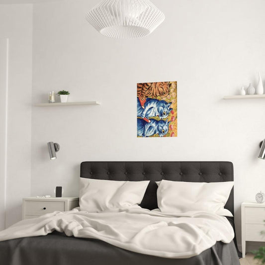 Three Cats Singing By Louis Wain Print Poster - Art Unlimited