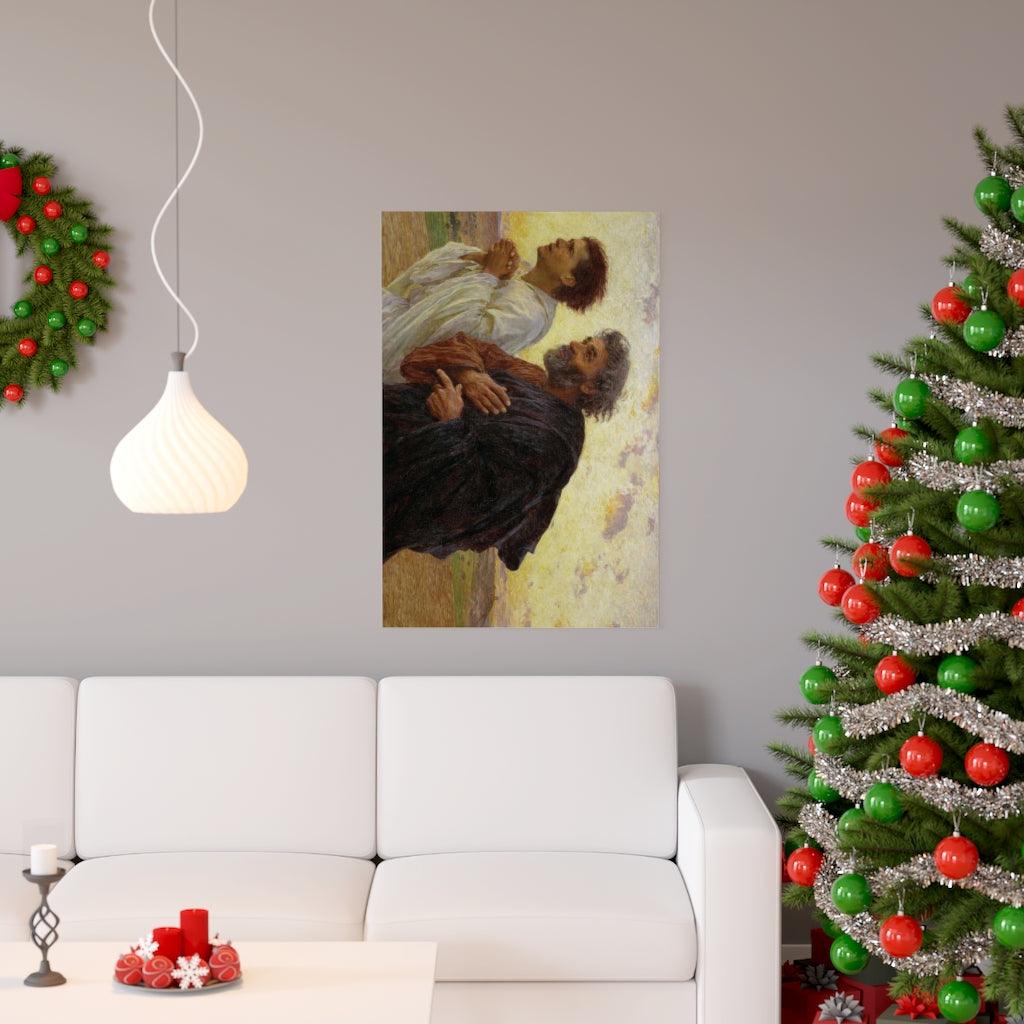 Disciples Peter And John Running To The Tomb On The Morning Of The Resurrection Print Poster - Art Unlimited