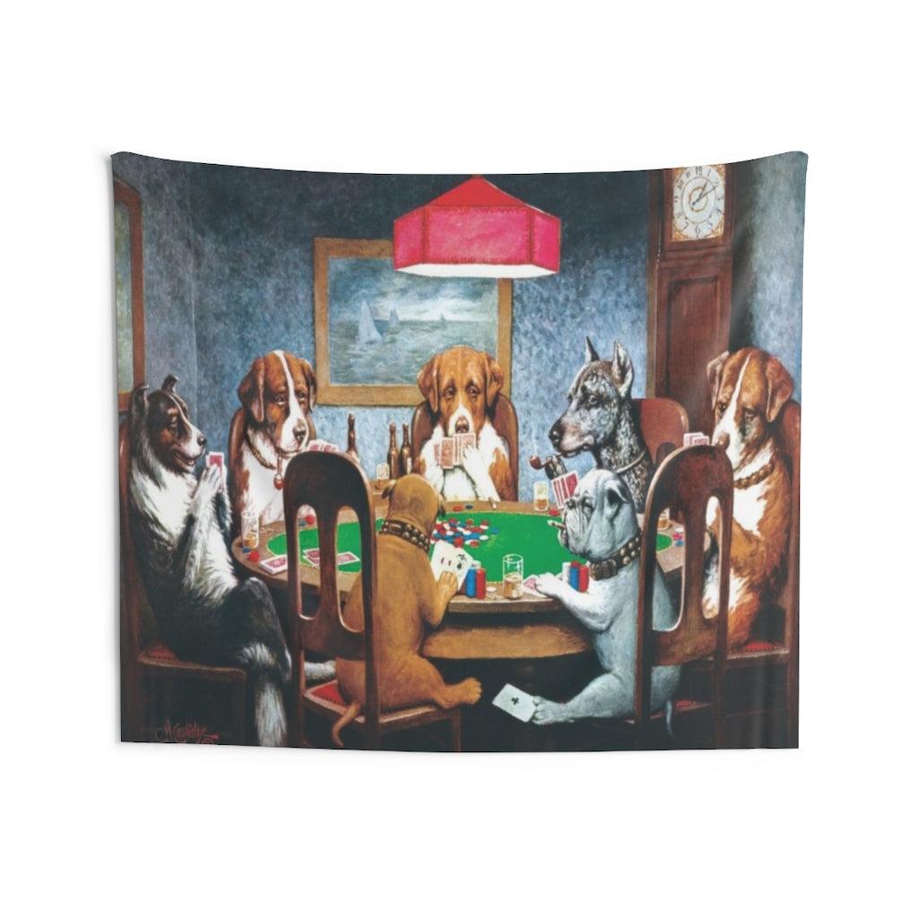 Dogs Playing Poker A Friend In Need Wall Tapestry - Art Unlimited