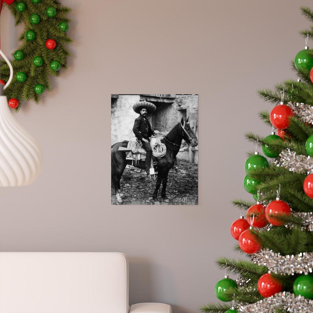 Emiliano Zapata On Horseback Print Poster - Art Unlimited