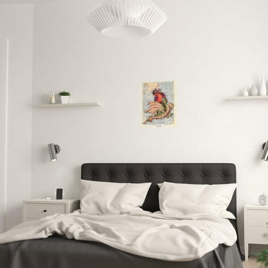 England Vintage Map Of St George Slaying The Dragon Illustration 1912 Print Poster - Art Unlimited