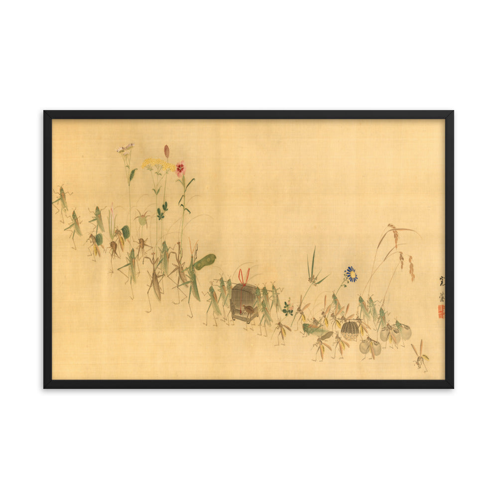 Procession Of Insects By Nishiyama Kan'ei Print Poster
