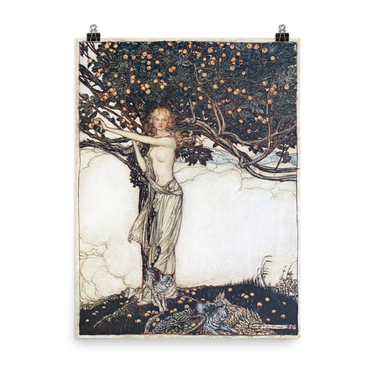 Arthur Rackham - Idun - Freya The Fair One Print Poster