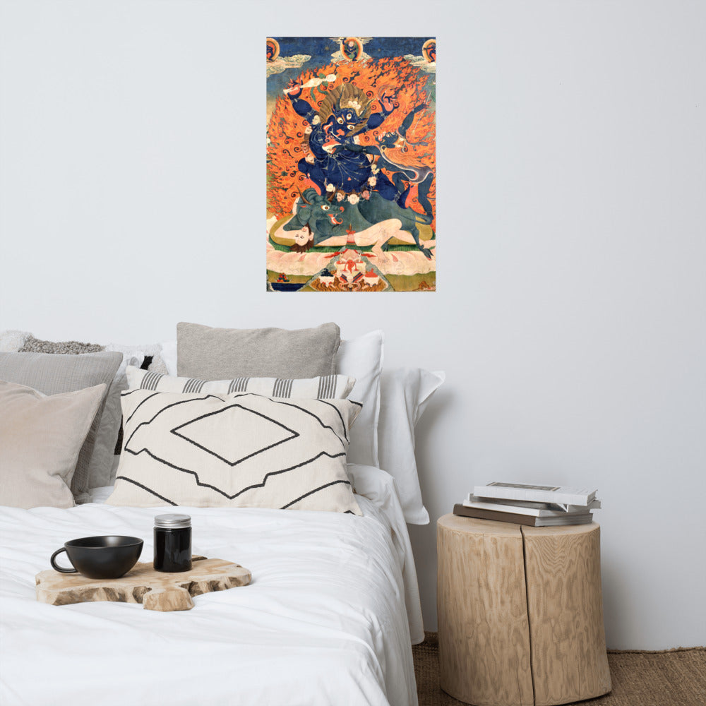Yama Dharmaraja Buddhist Deity Print Poster