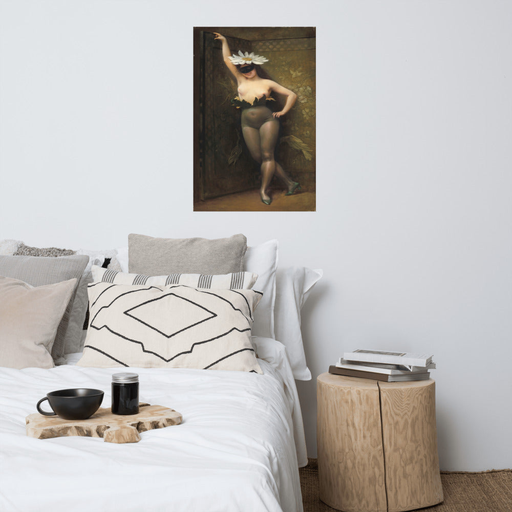 Albert Joseph Penot - Woman With Flower Print Poster