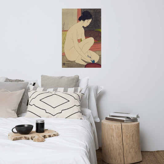 Woman Bathing By Goyo Hashiguchi Print Poster