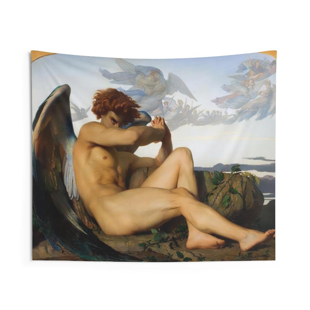 Fallen Angel By Alexandre Cabanel Wall Tapestry - Art Unlimited