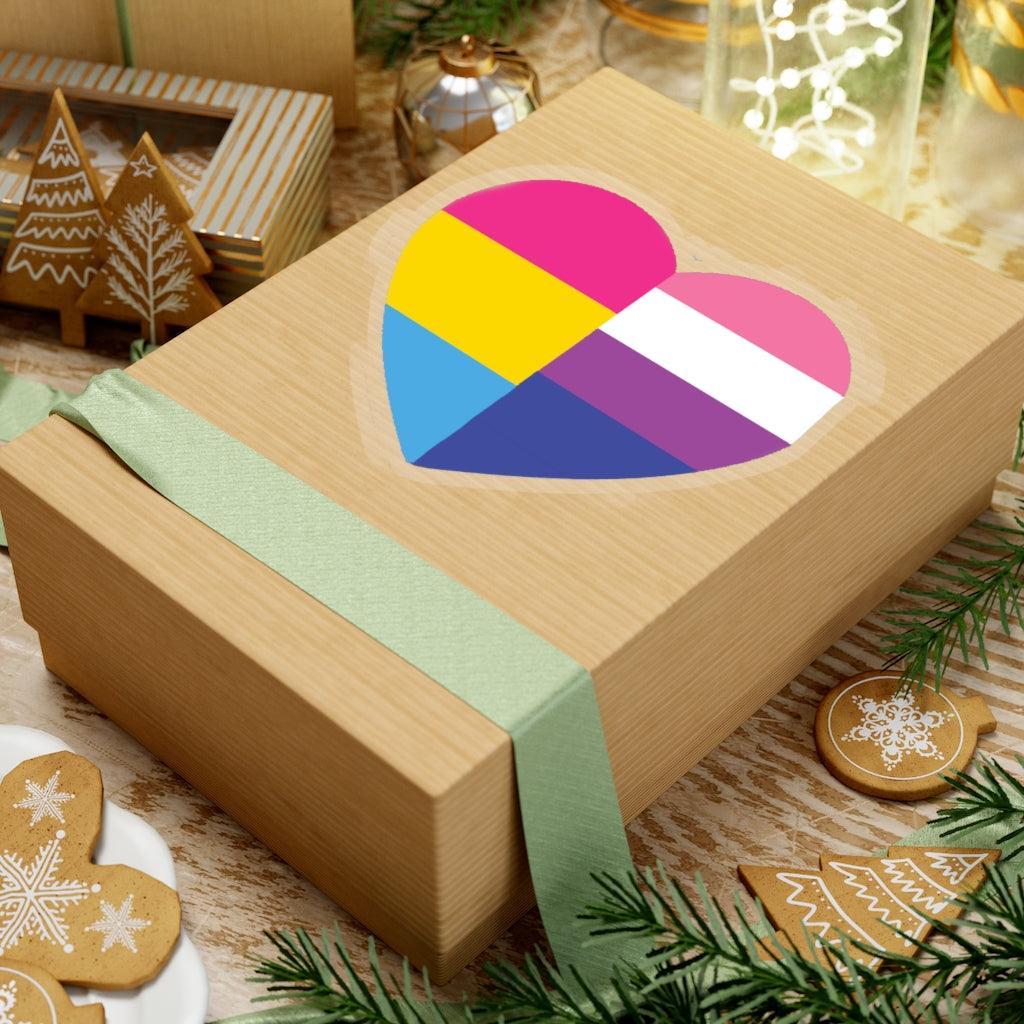 Genderfluid Pansexual Heart Pride Flag Sticker - Art Unlimited