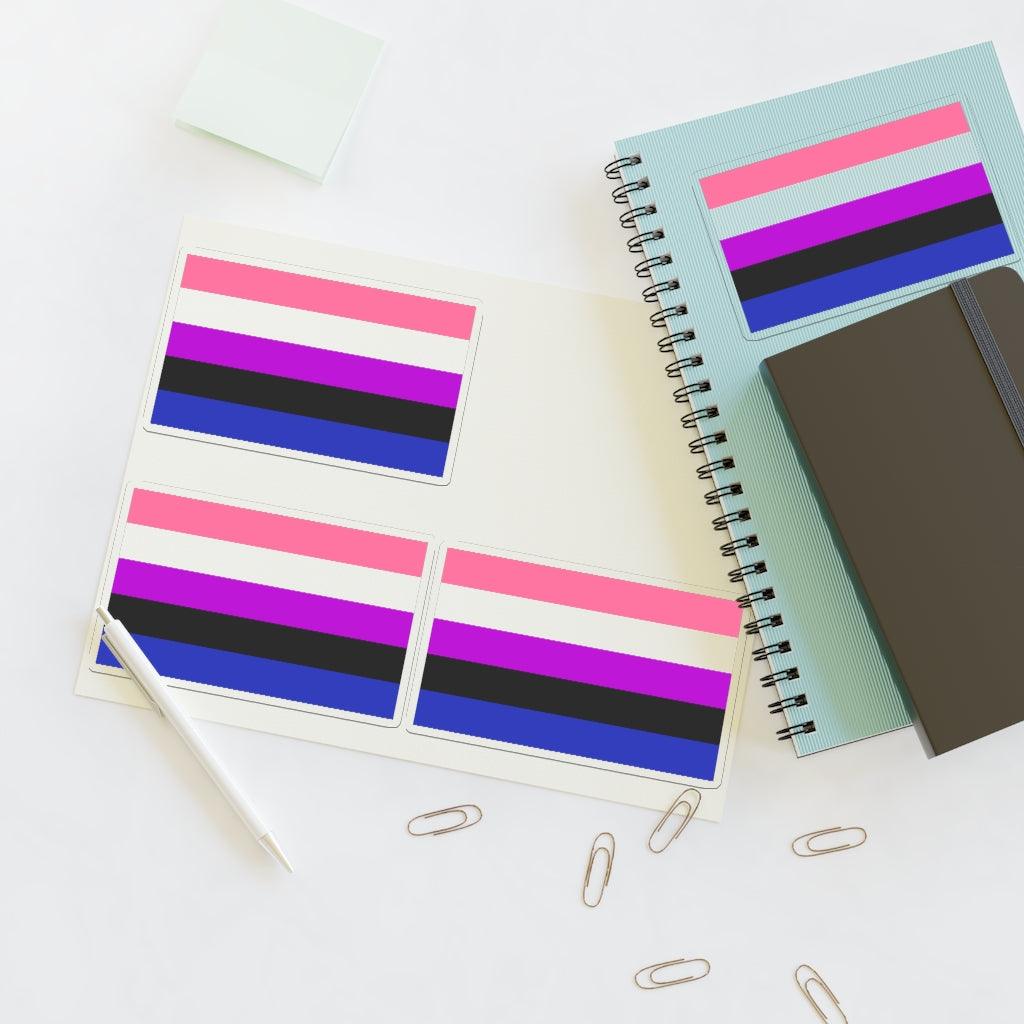 Genderfluid Pride Flag Sticker Sheet - Art Unlimited