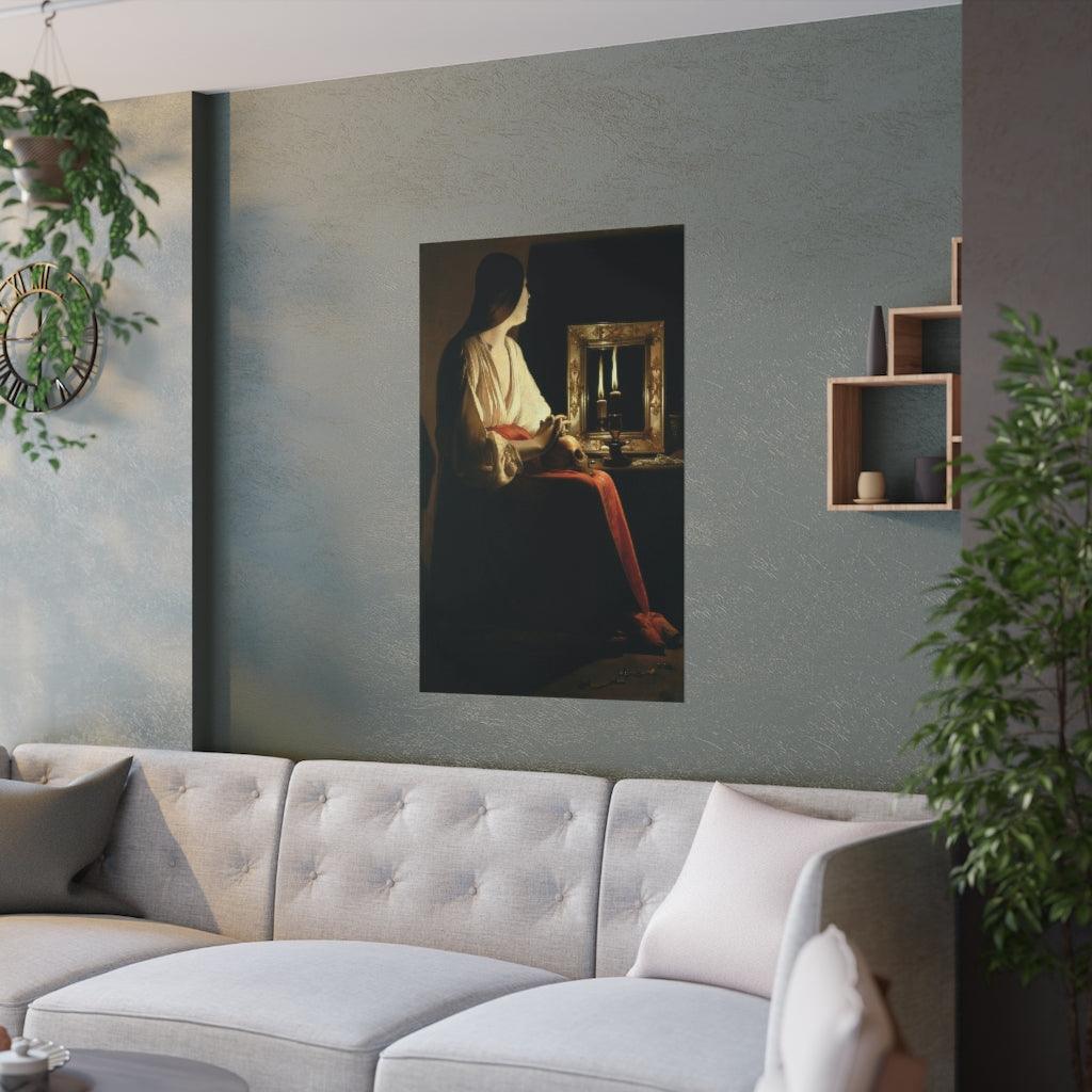 George De La Tour - The Penitent Magdalene 1540 Print Poster - Art Unlimited