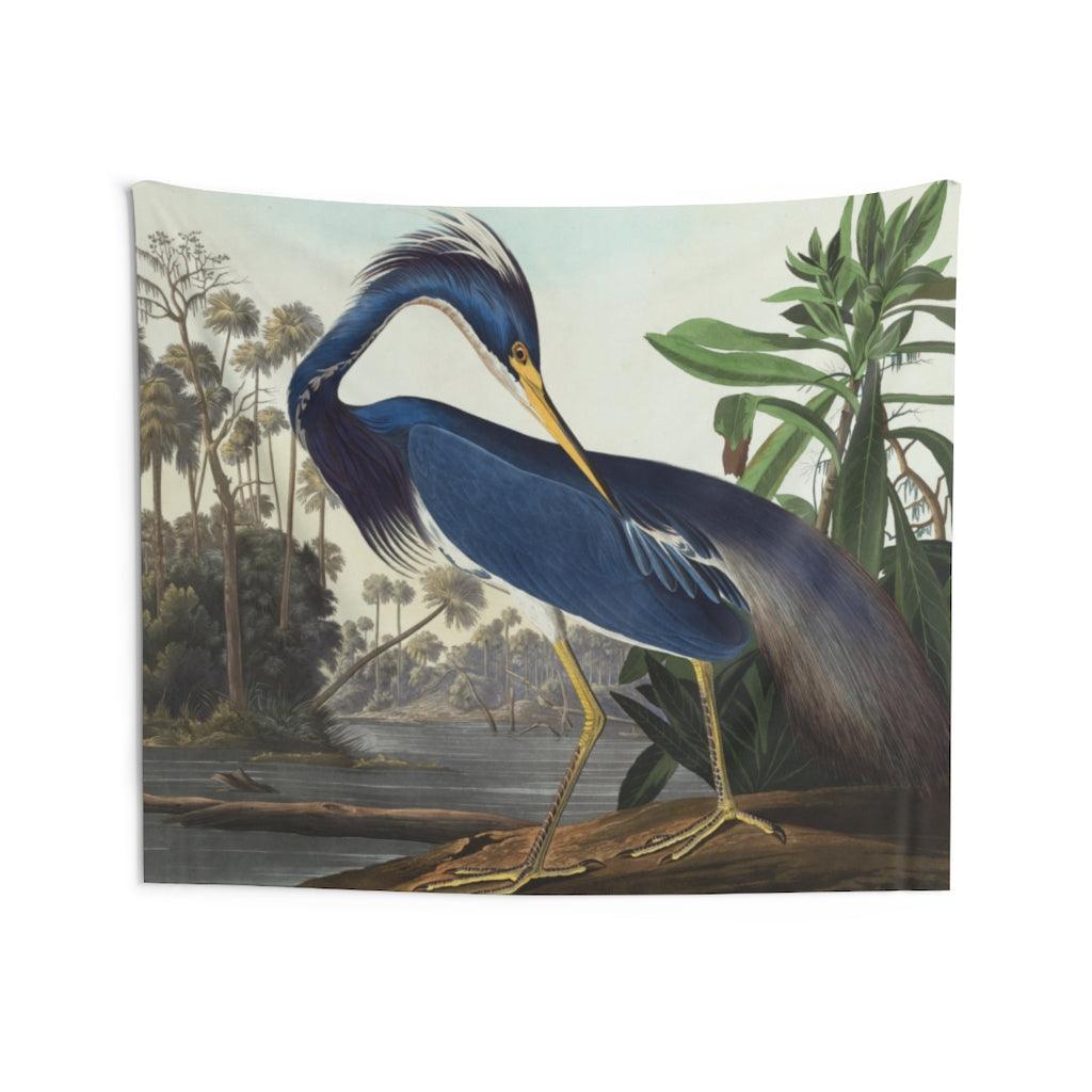 John James Audubon Louisiana Heron Wall Tapestry - Art Unlimited