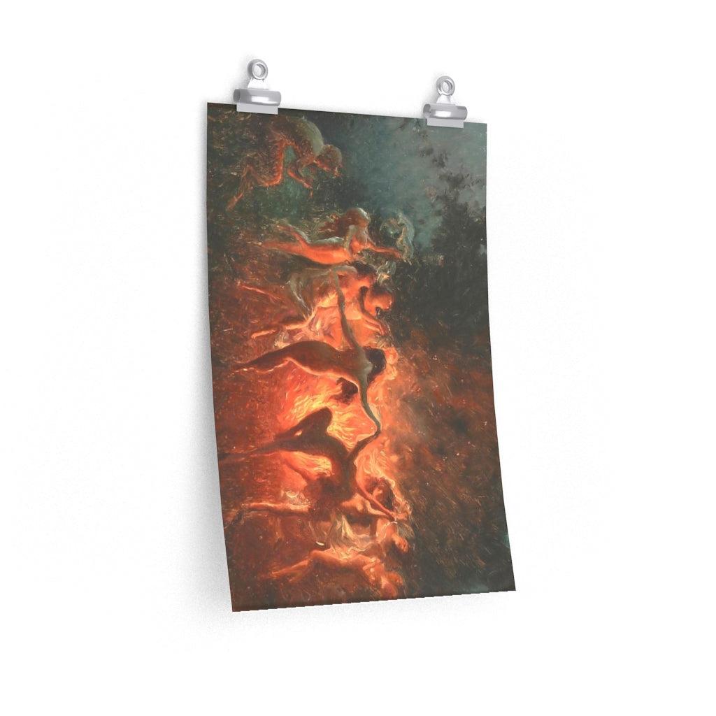 Joseph Tomanek - Fire Dance 1889 Print Poster - Art Unlimited