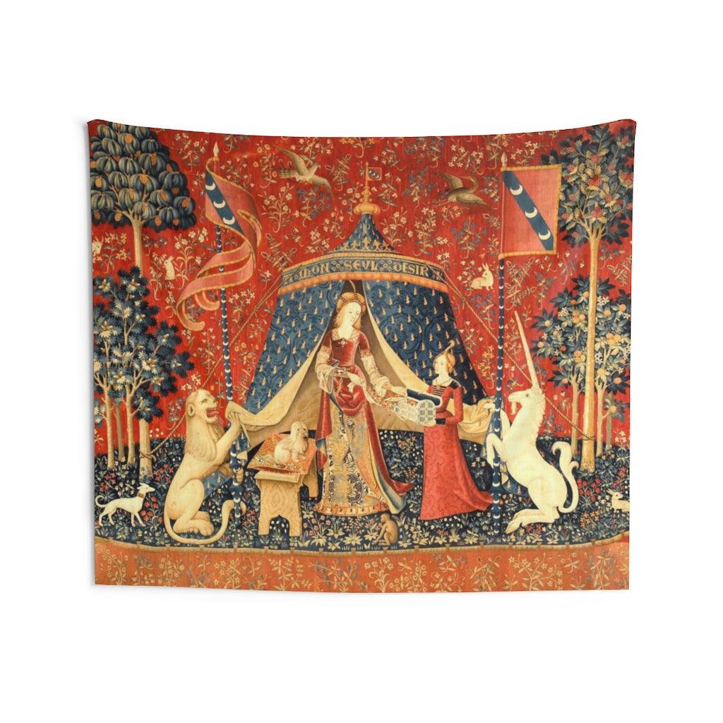 Lady And The Unicorn Wall Tapestry - Art Unlimited