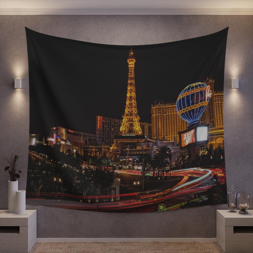 Las Vegas The Strip Night Skyline Wall Tapestry - Art Unlimited