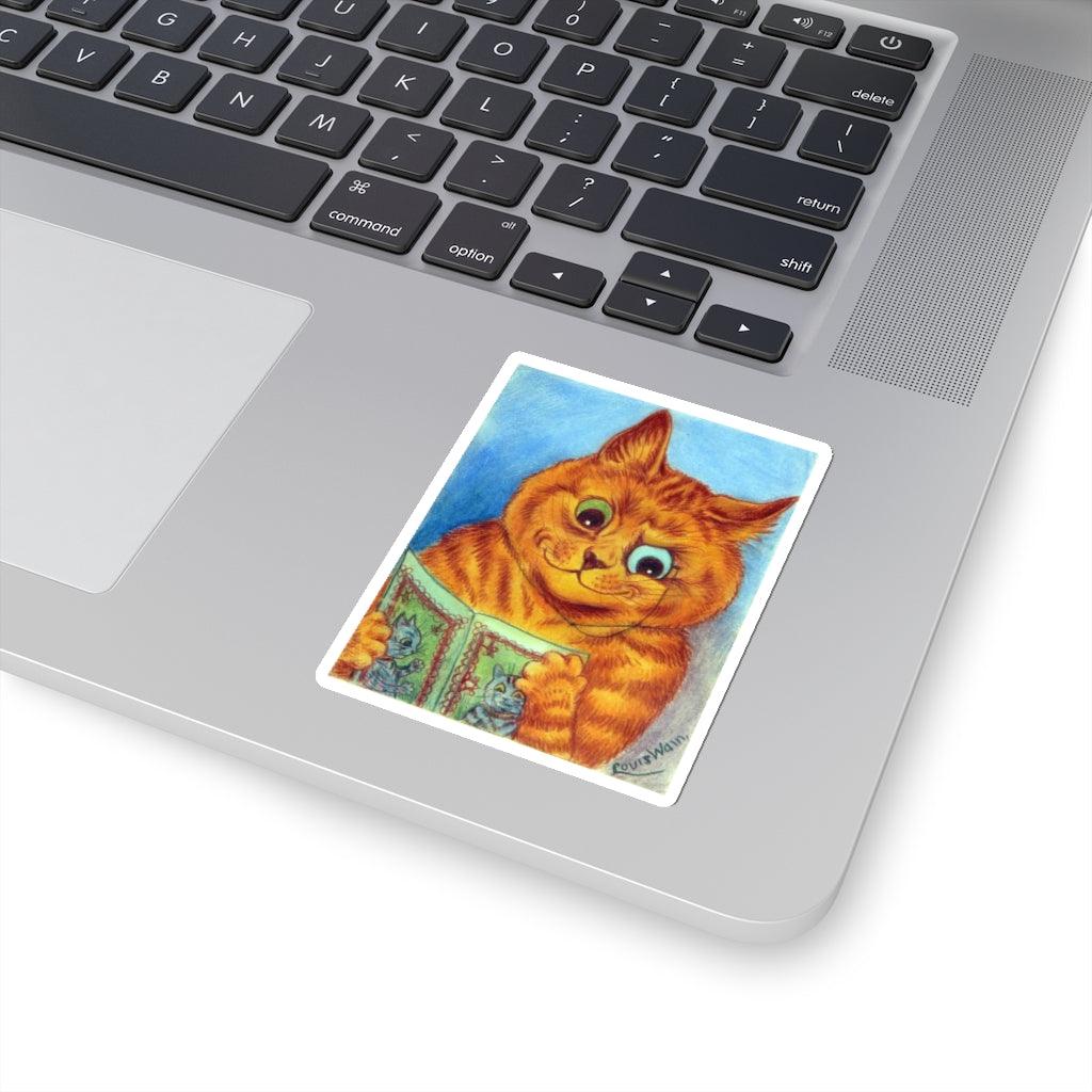 Louis Wain A Good Read Sticker - Art Unlimited