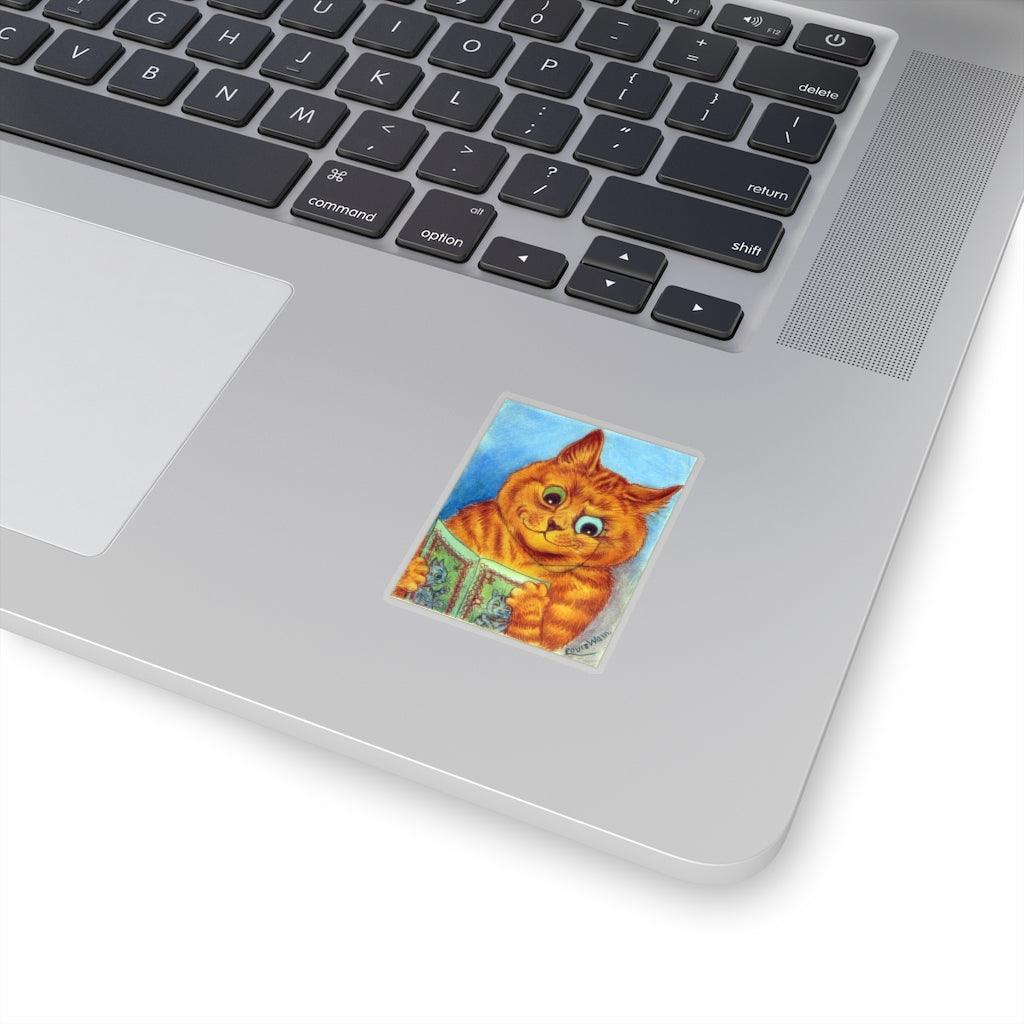 Louis Wain A Good Read Sticker - Art Unlimited
