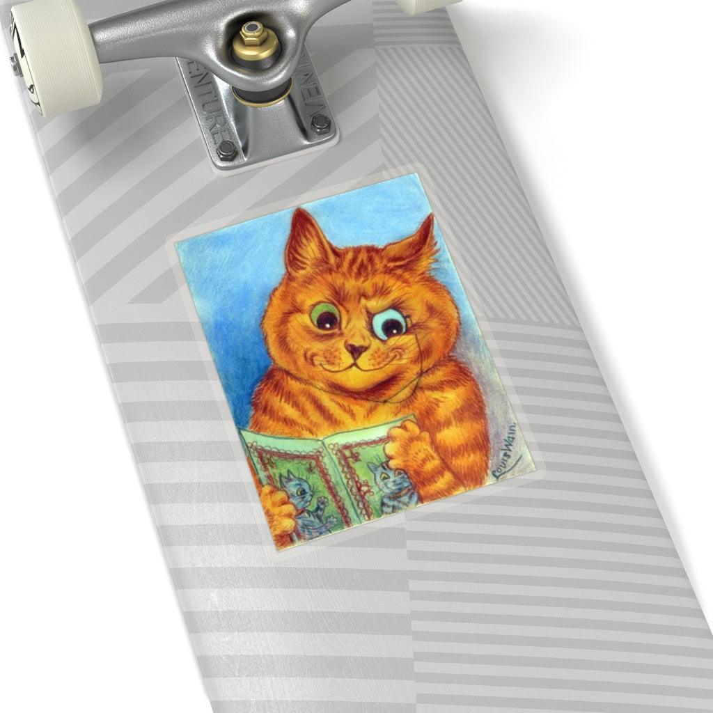 Louis Wain A Good Read Sticker - Art Unlimited