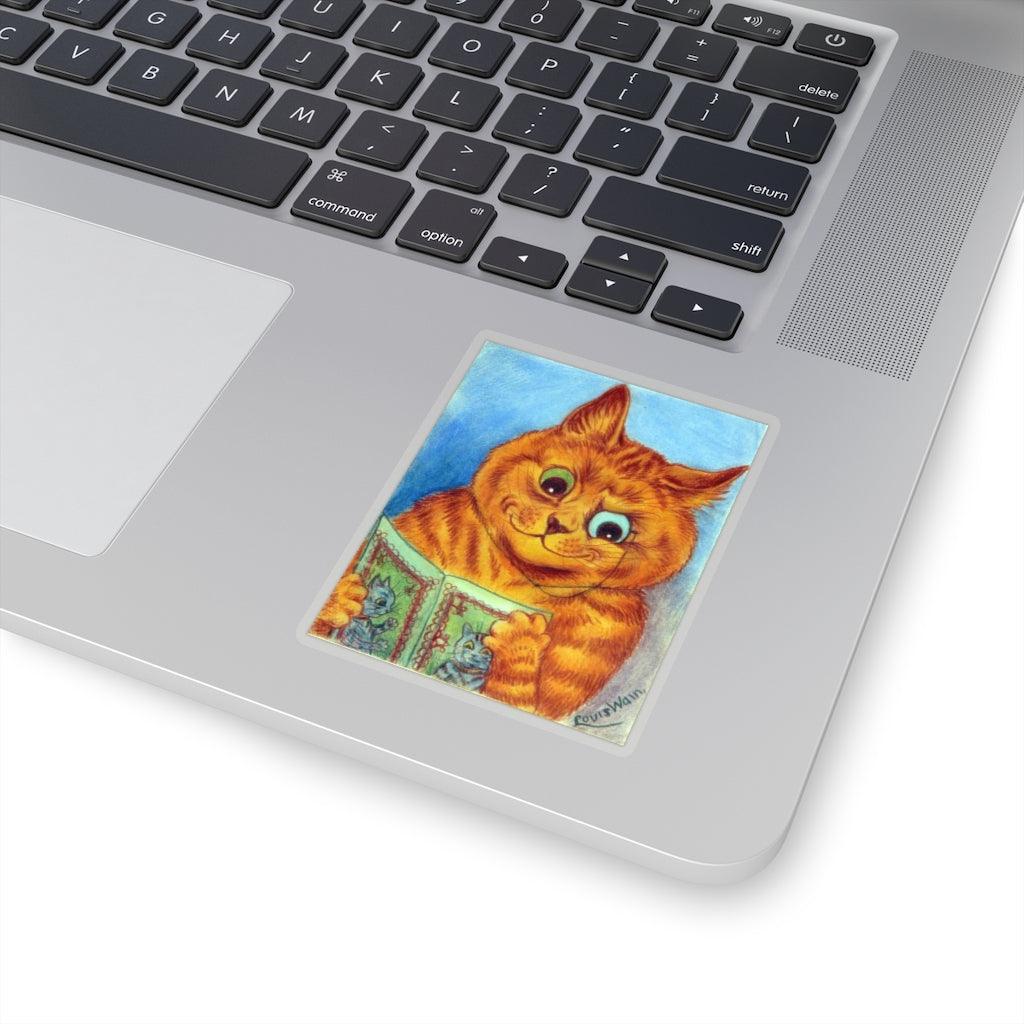 Louis Wain A Good Read Sticker - Art Unlimited