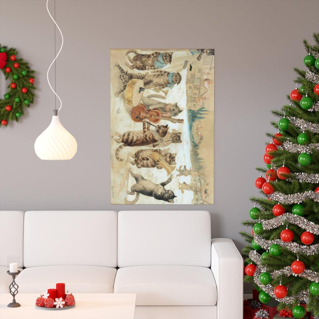 Louis Wain Carol Singing Cats Print Poster - Art Unlimited