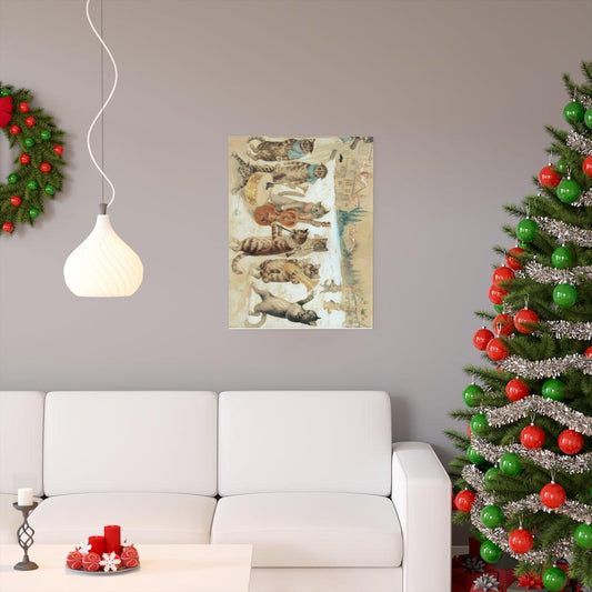 Louis Wain Carol Singing Cats Print Poster - Art Unlimited