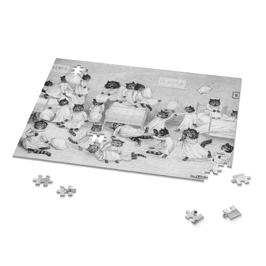 Louis Wain - Cat Pillow Fight Puzzle (120, 252, 500-Piece) - Art Unlimited