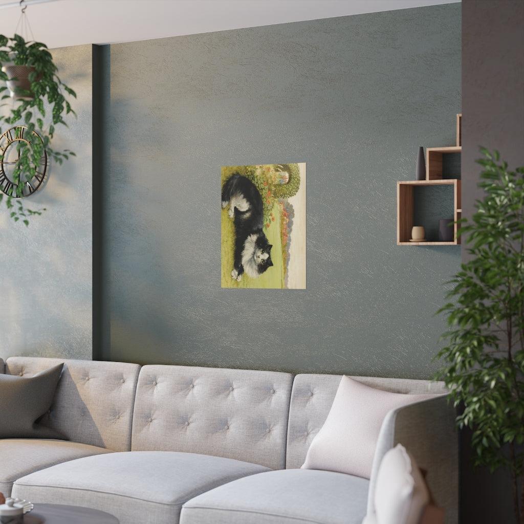 Louis Wain Cat Victorian 1900 Art Black And White Hair Cat Print Poster - Art Unlimited